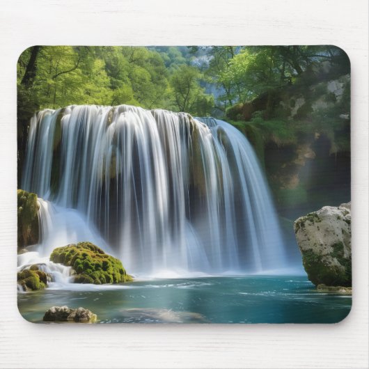 Wasserfall Landschaft Mousepad (Vorne)