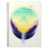 Wasserfall Landschaft Notizblock (Vorderseite)