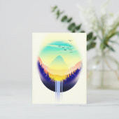 Wasserfall Landschaft Postkarte (Stehend Vorderseite)