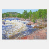 Wasserfall Landschaft Schöne Grüne Bäume Landschaf Geschenkpapier Set (Vorderseite)