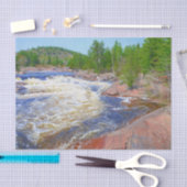 Wasserfall Landschaft Schöne Grüne Bäume Landschaf Seidenpapier (Handwerk)
