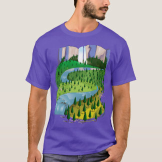 Wasserfall Landschaft T-Shirt