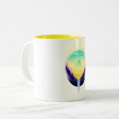 Wasserfall Landschaft Zweifarbige Tasse (Vorderseite Links)