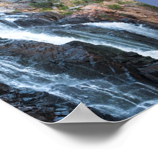 Wasserfall landschaftliche Sicht abstraktes Bild A Poster (Ecke)