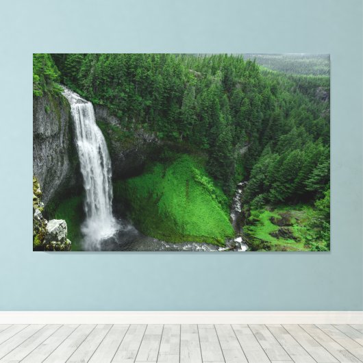 Wasserfall Leinwanddruck (Insitu (Holzboden))