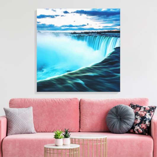 Wasserfall Leinwanddruck (Insitu (Wohnzimmer))