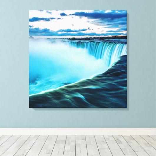 Wasserfall Leinwanddruck (Insitu (Holzboden))