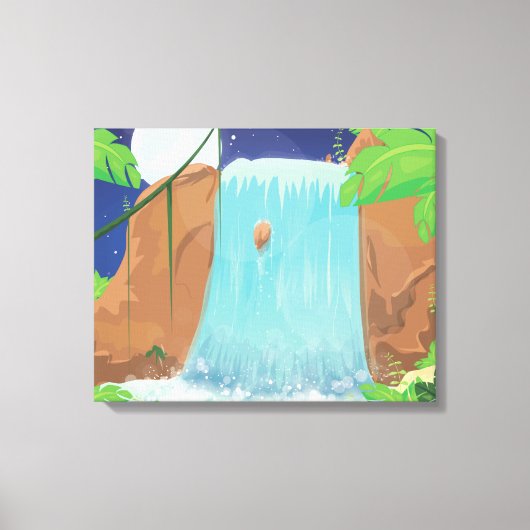 Wasserfall Leinwanddruck (Vorderseite)