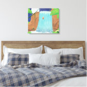 Wasserfall Leinwanddruck (Insitu (Schlafzimmer))