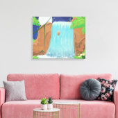 Wasserfall Leinwanddruck (Insitu (Wohnzimmer))