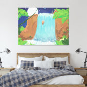 Wasserfall Leinwanddruck (Insitu (Schlafzimmer))
