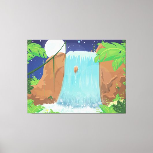 Wasserfall Leinwanddruck (Vorderseite)