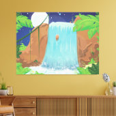 Wasserfall Leinwanddruck (Insitu (Wohnzimmer))