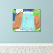 Wasserfall Leinwanddruck (Insitu (Holzboden))