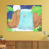 Wasserfall Leinwanddruck (Insitu (Wohnzimmer))