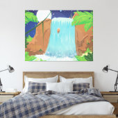 Wasserfall Leinwanddruck (Insitu (Schlafzimmer))