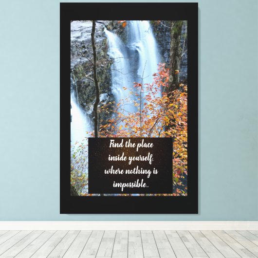 Wasserfall Leinwanddruck (Insitu (Holzboden))