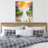 Wasserfall Leinwanddruck (Insitu (Schlafzimmer))