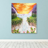 Wasserfall Leinwanddruck (Insitu (Holzboden))