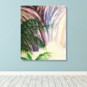 Wasserfall Leinwanddruck (Insitu (Holzboden))
