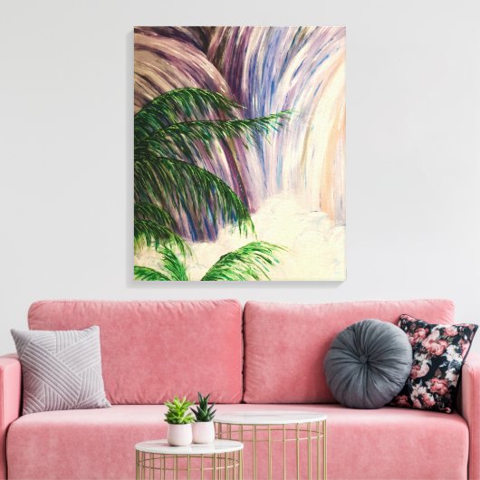 Wasserfall Leinwanddruck (Insitu (Wohnzimmer))