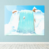 Wasserfall Leinwanddruck (Insitu (Holzboden))