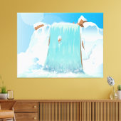 Wasserfall Leinwanddruck (Insitu (Wohnzimmer))