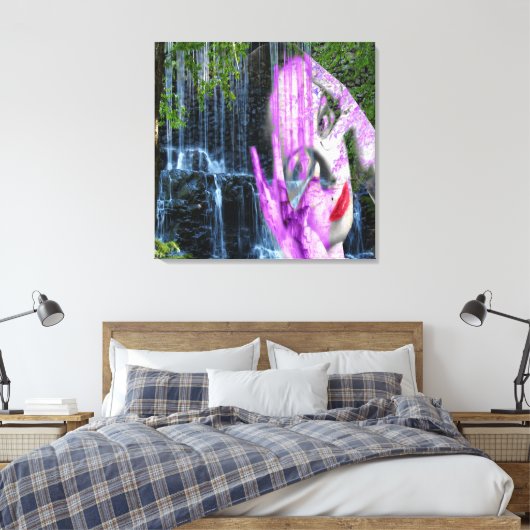 Wasserfall Leinwanddruck (Insitu (Schlafzimmer))