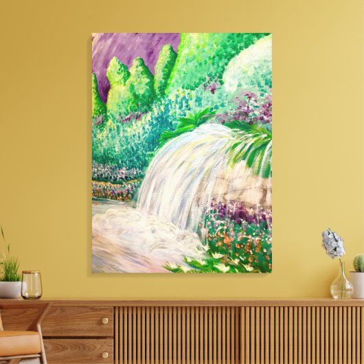 Wasserfall Leinwanddruck (Insitu (Wohnzimmer))