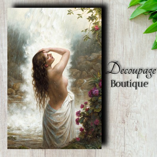 Wasserfall Maiden Decoupage Seidenpapier