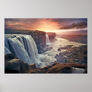 Wasserfall Majestic Schöne Landschaft Poster