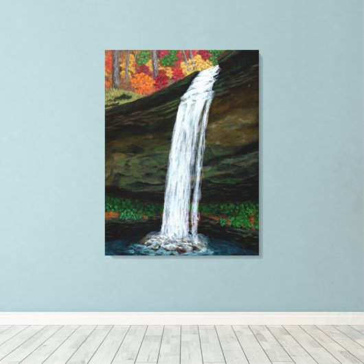 Wasserfall-Malerei Leinwanddruck (Insitu (Holzboden))