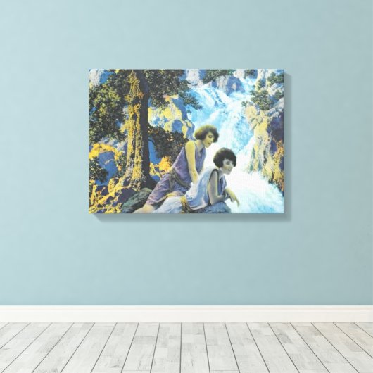 Wasserfall - Maxfield Parrish Leinwanddruck (Insitu (Holzboden))