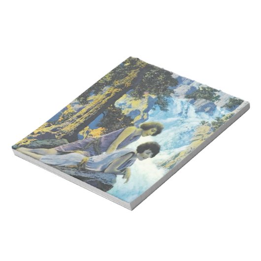 Wasserfall - Maxfield Parrish Notizblock (Rotiert)