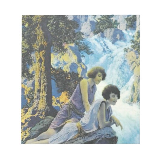 Wasserfall - Maxfield Parrish Notizblock (Vorderseite)