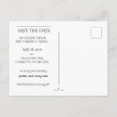 Wasserfall mit Aussicht Save the Date Ankündigungspostkarte (Rückseite)