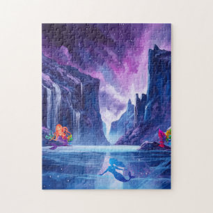 Wasserfall mit Meerjungfrauen Puzzle