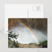 Wasserfall mit Regenbogen Postkarte (Vorne/Hinten)