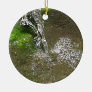 Wasserfall mit Schlammwasser Keramik Ornament