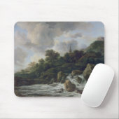 Wasserfall nahe einem Dorf, c.1665-70 Mousepad (Mit Mouse)