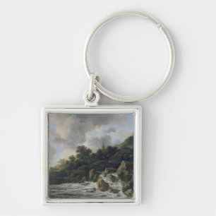 Wasserfall nahe einem Dorf, c.1665-70 Schlüsselanhänger