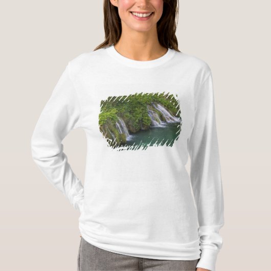 Wasserfall, Nationalpark der Plitvicer Seen und T-Shirt (Vorderseite)