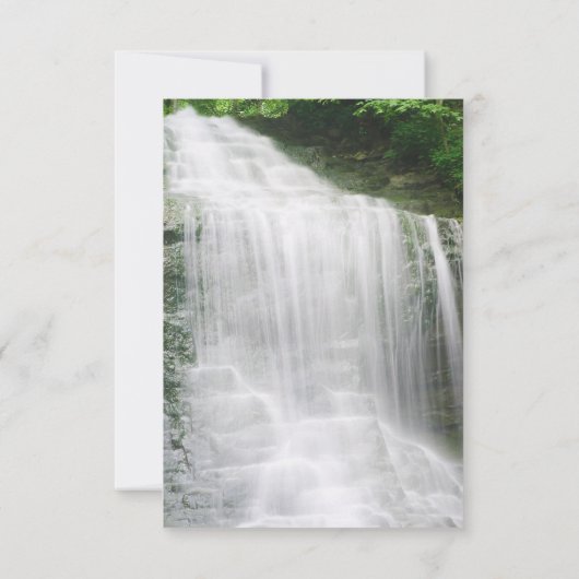 Wasserfall Natur Außenhochzeit RSVP (Rückseite)