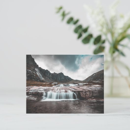 Wasserfall Natur Foto Postkarte (Stehend Vorderseite)