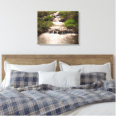 Wasserfall Natur Woods Fotografie Canvas Print MN Leinwanddruck (Insitu (Schlafzimmer))