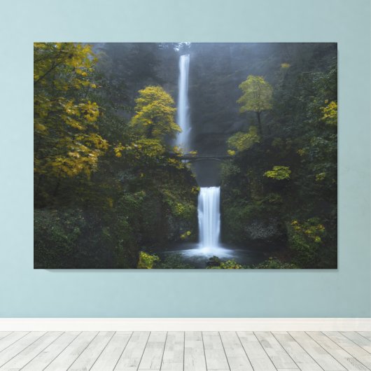 Wasserfall Naturgebirge Leinwanddruck (Insitu (Holzboden))