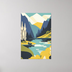 Wasserfall-Naturlandschaft Leinwanddruck