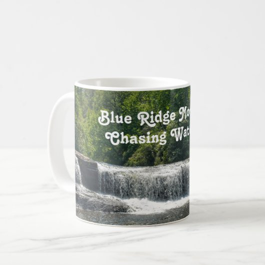 Wasserfall NC Blaue Ridge Berge individuell anpass Kaffeetasse (Vorderseite Links)