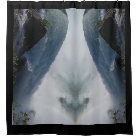 Wasserfall Nebst Duschvorhang im Herzen (Vorderseite)