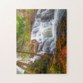 Wasserfall New Hampshire. Puzzle (Vertikal)